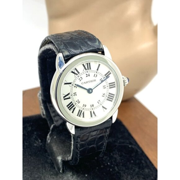 Cartier Ronde Solo W6700155 Women\'s Watch Swiss Quartz Silver Dial Leather 29mm main image 8